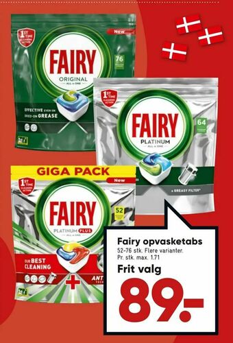 Bilka Fairy opvasketabs tilbud