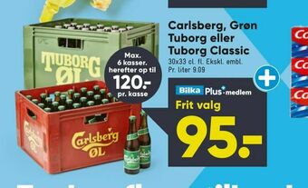 Bilka Carlsberg, Grøn Tuborg eller Tuborg Classic tilbud