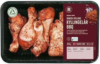 Rema 1000 Kyllingelår bbq, 800 g tilbud
