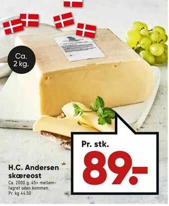 Bilka H.C. Andersen skæreost tilbud