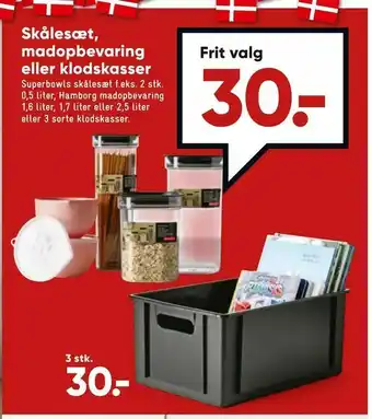 Bilka Skålesæt, madopbevaring eller klodskasser tilbud