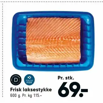 Frisk laksestykke