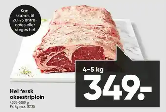 Bilka Hel fersk oksestriploin tilbud