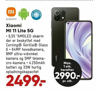 Bilka Xiaomi MI 11 Lite 5G tilbud