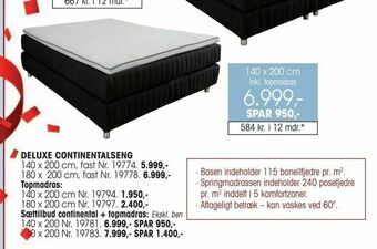 Daells Bolighus Sættilbud continental + topmadras tilbud