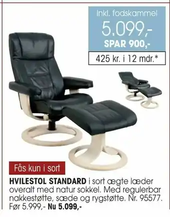 Daells Bolighus Hvilestol standard tilbud