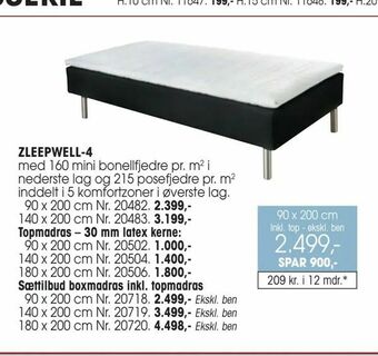 Daells Bolighus Sættilbud boxmadras inkl. topmadras tilbud