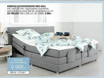 Daells Bolighus Komplet elevationsseng med gavl tilbud