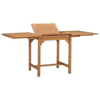 Bolig Center Udvideligt havebord (110-160) x 80 x 75 cm massivt teaktræ tilbud