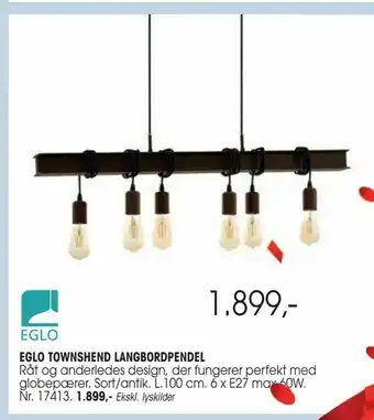 Daells Bolighus Eglo townshend langbordpendel tilbud