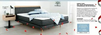 Daells Bolighus Komplet seng inkl. baser, springmadrasser, topmadrasser, ben og hovedgavl tilbud