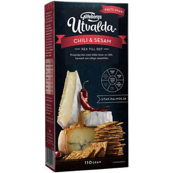 Motatos Göteborgs kex | 2 x chili & sesam ostekiks 110g | brød, kiks & kager > brød & knækbrød tilbud