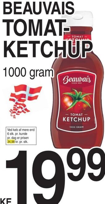 ABC Lavpris BEAUVAIS TOMAT KETCHUP tilbud