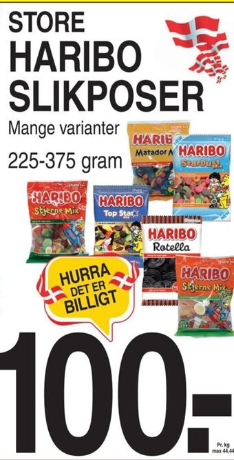 ABC Lavpris STORE HARIBO SLIKPOSER tilbud
