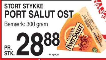 ABC Lavpris STORT STYKKE PORT SALUT OST tilbud