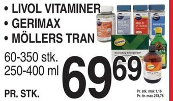 • LIVOL VITAMINER • GERIMAX MÖLLERS TRAN