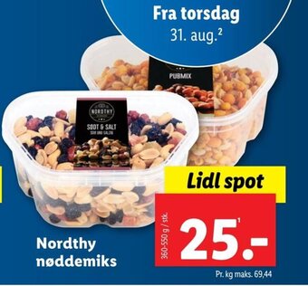 Lidl Nordthy nøddemiks tilbud