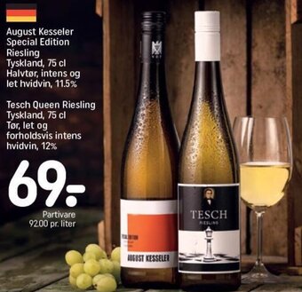 REMA 1000 August Kesseler Special Edition Riesling tilbud