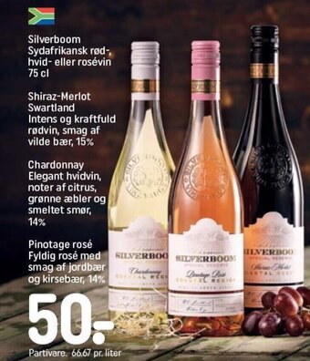 REMA 1000 Silverboom Sydafrikansk rød-, hvid- eller rosévin 75 cl tilbud