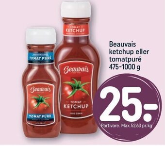 REMA 1000 Beauvais ketchup eller tomatpuré 475-1000 g tilbud