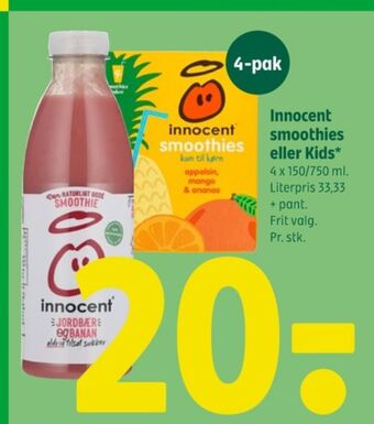 Coop 365 Kids smoothie appelsin, mango & ananas tilbud
