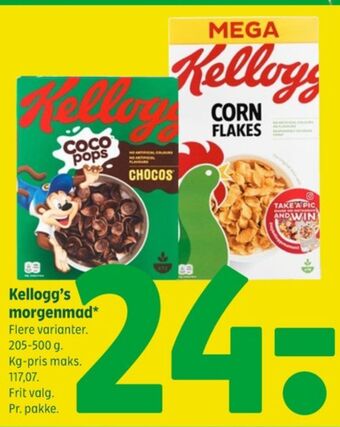 Coop 365 Kelloggs cornflakes tilbud