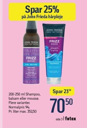 John Frieda hårpleje