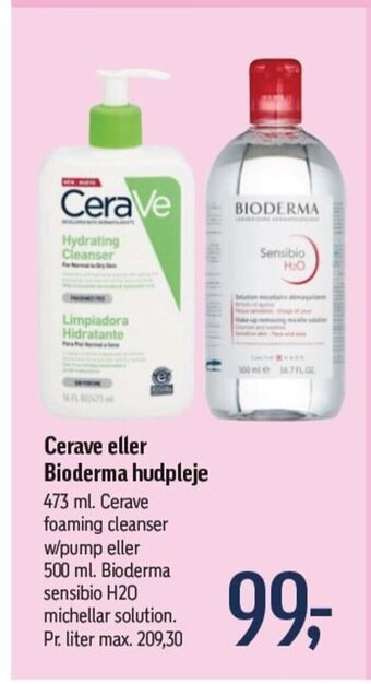 Føtex Cerave eller Bioderma hudpleje tilbud