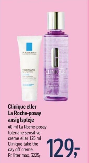 Føtex Clinique eller La Roche-posay ansigtspleje tilbud