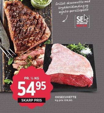 MENY OKSECUVETTE tilbud
