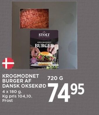 MENY KROGMODNET BURGER AF DANSK OKSEKØD tilbud