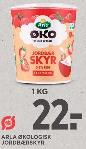 MENY Arla økologisk jordbærskyr tilbud