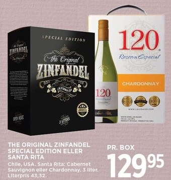MENY The original zinfandel special edition eller santa rita tilbud