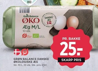 MENY Grøn balance danske økologiske æg tilbud