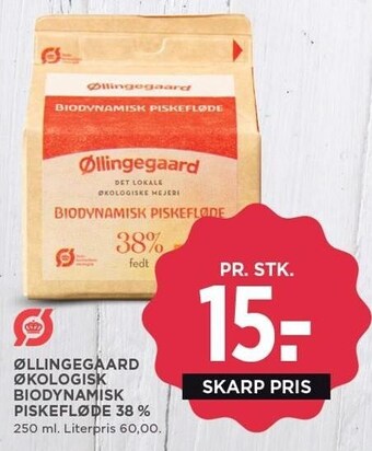 MENY Øllingegaard økologisk biodynamisk piskefløde 38% tilbud