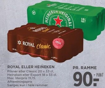 MENY Royal eller heineken tilbud