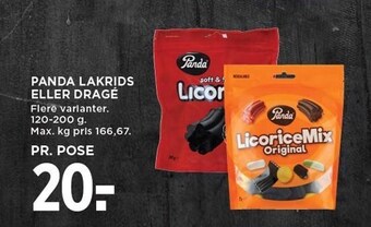 MENY Panda lakrids eller drage tilbud