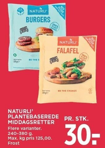 MENY Naturli´ plantebaserede middagsretter tilbud