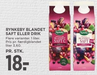 MENY Rynkeby blandet saft eller drik tilbud