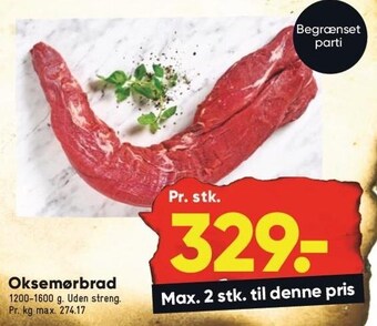 Bilka Oksemørbrad tilbud