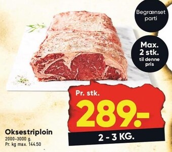 Bilka Oksestriploin tilbud