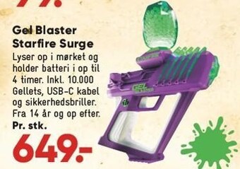 Bilka Gel blaster starfire surge tilbud