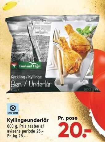 Bilka Kyllingeunderlår tilbud