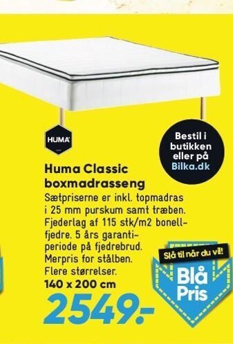 Bilka Huma classic boxmadrasseng tilbud