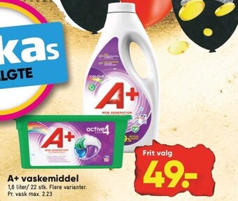 Bilka A+ vaskemiddel tilbud
