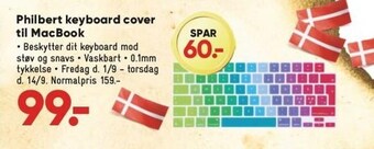 Bilka Philbert keyboard cover til macbook tilbud