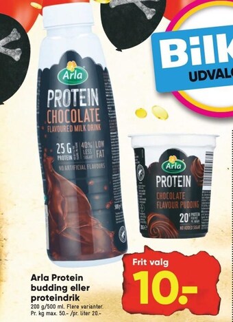 Bilka Arla protein budding eller proteindrik tilbud