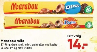 Bilka Marabou rulle tilbud