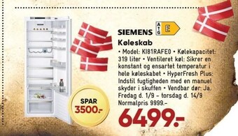 Bilka Køleskab tilbud