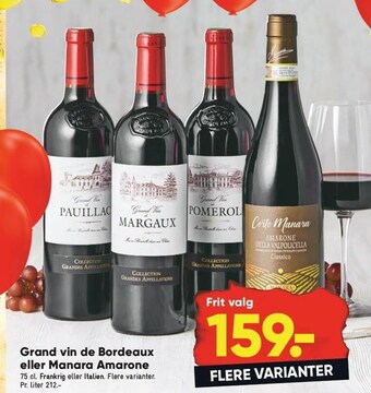 Grand vin de bordeaux eller manara amarone
